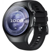 Умные часы Huawei Watch 5 46 мм (черный, с черным силиконовым ремешком, международная версия)