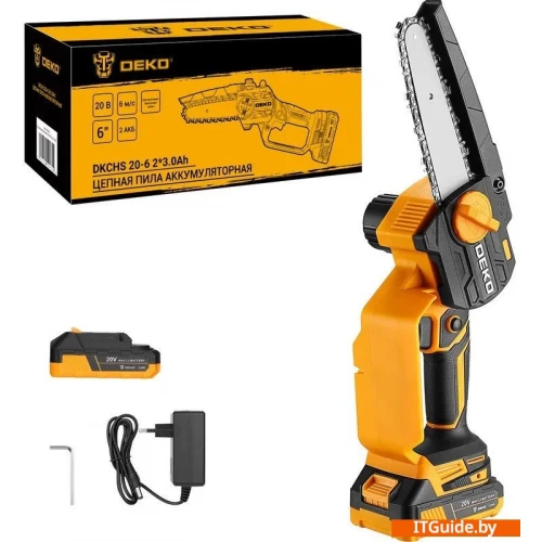 Аккумуляторная пила Deko DKCHS 20-6 063-4481-1 (с 2-мя АКБ) ver1