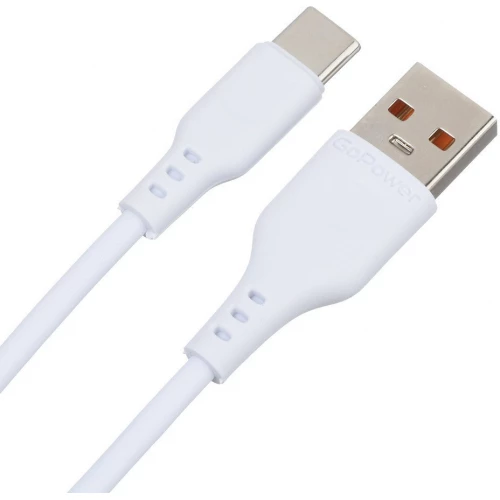 Кабель GoPower 00-00018565 USB Type-A - USB Type-C (1 м, белый) ver1