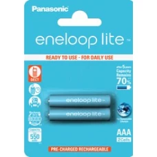 Аккумуляторы Panasonic Eneloop Lite AAA 550mAh 2 шт. [BK-4LCCE/2BE]